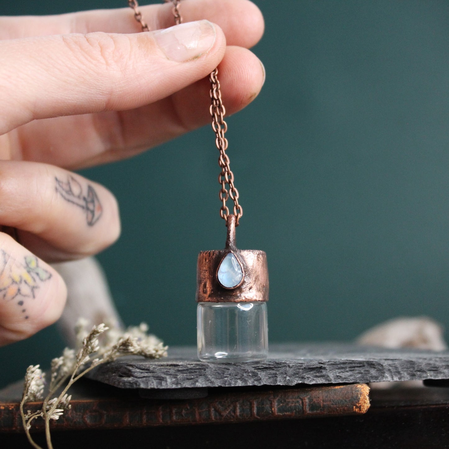 Moonstone Cremation Vial