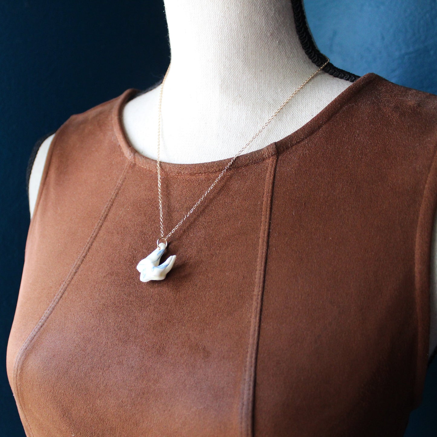 Blue Floral Coyote Tooth