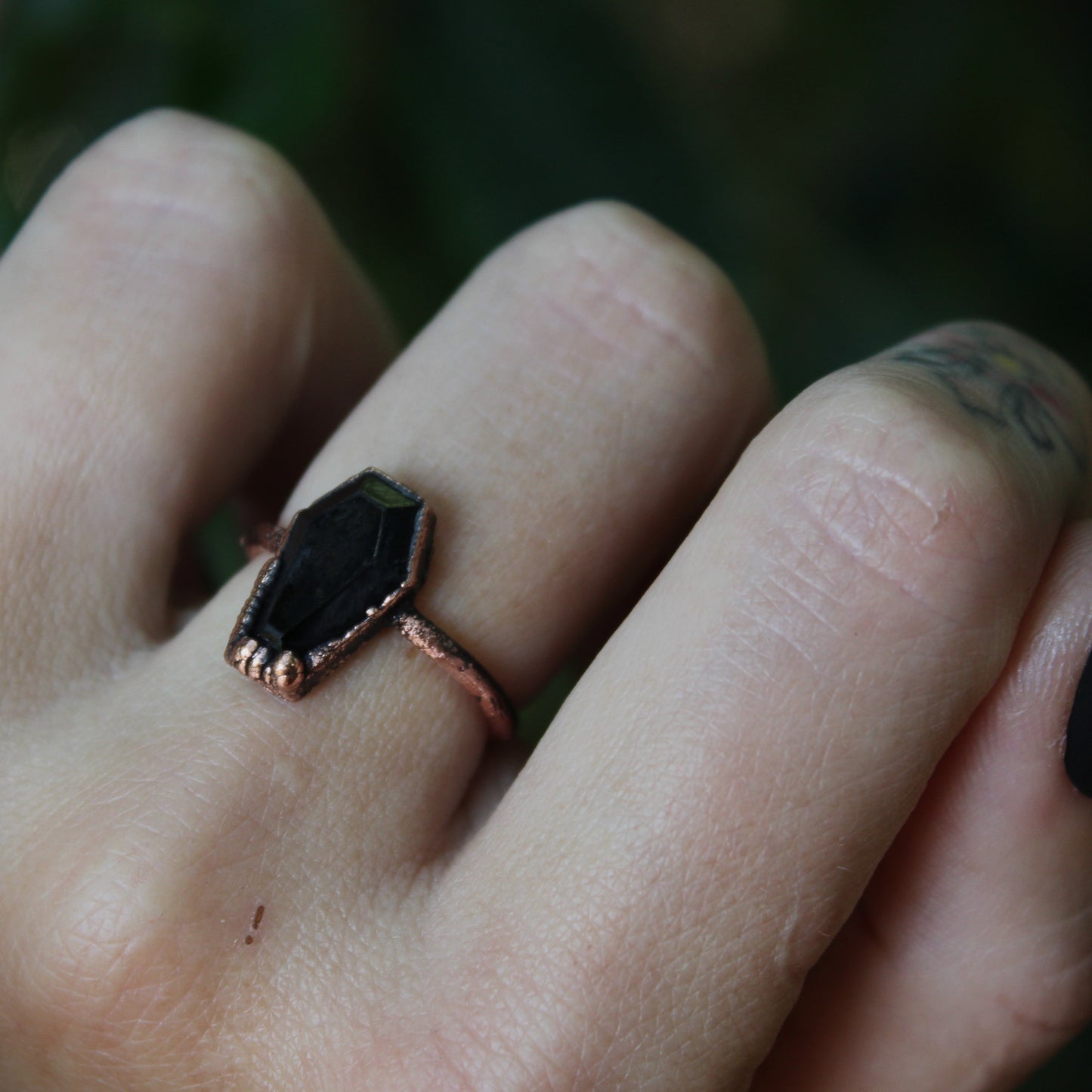 Quartz Coffin Ring