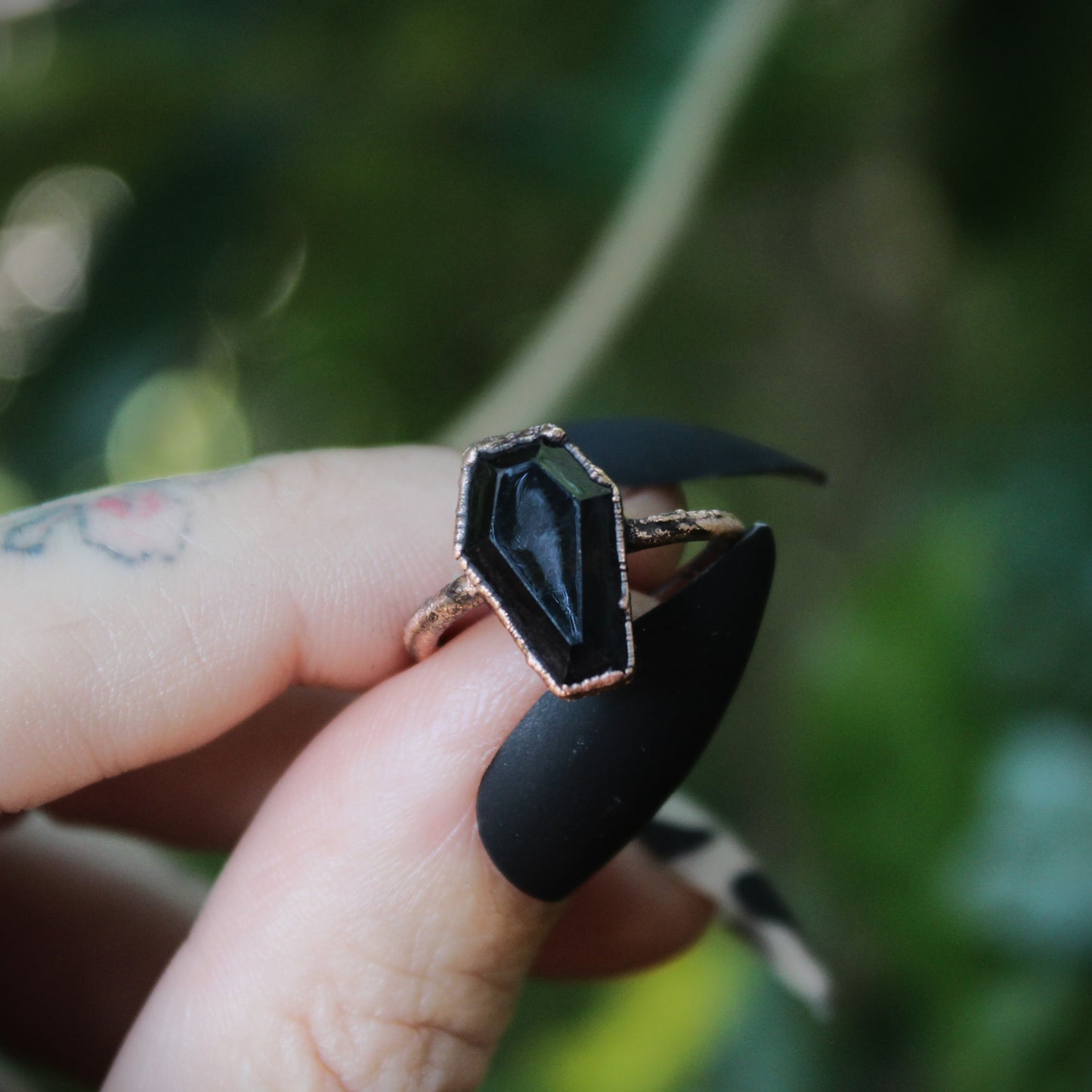 Quartz Coffin Ring