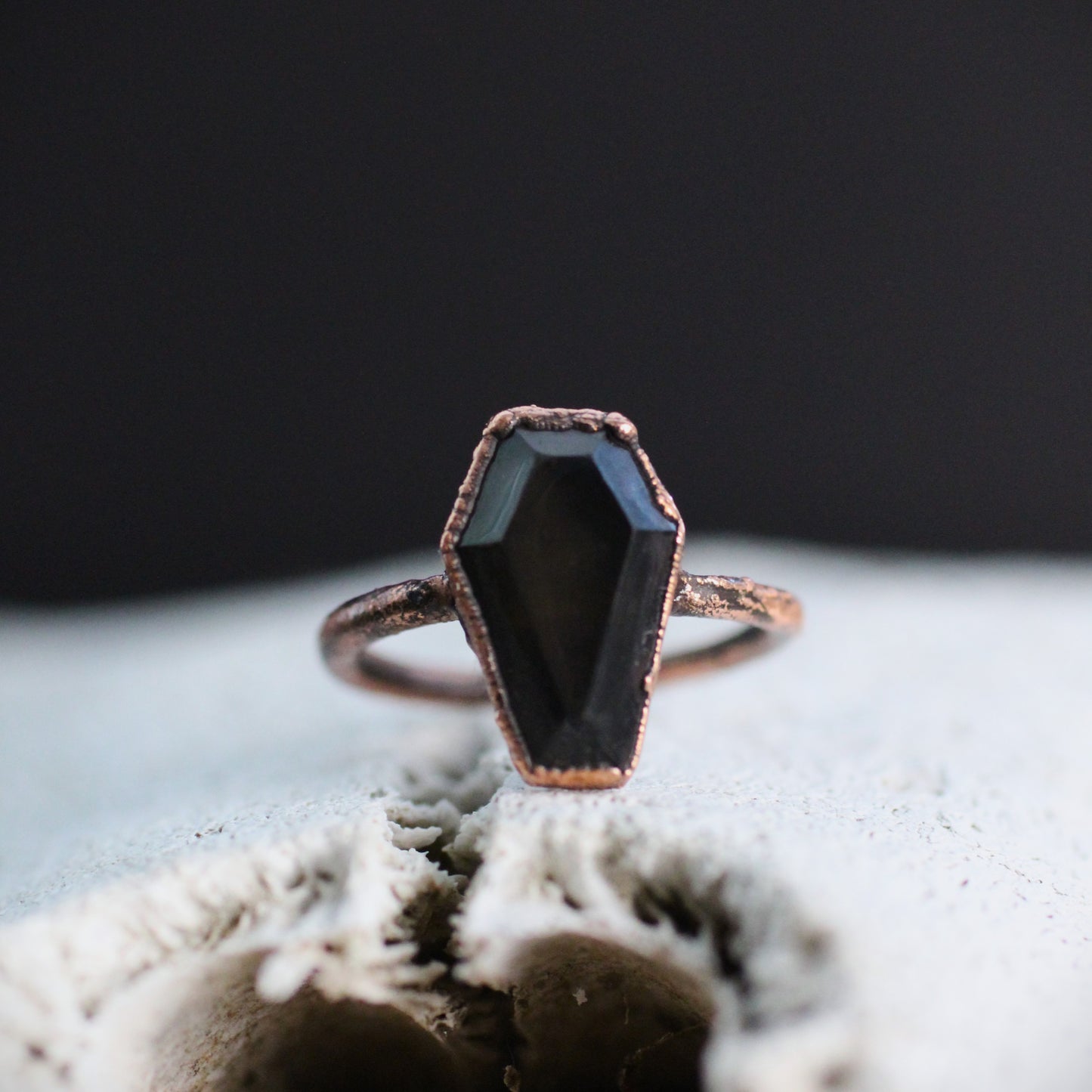 Quartz Coffin Ring