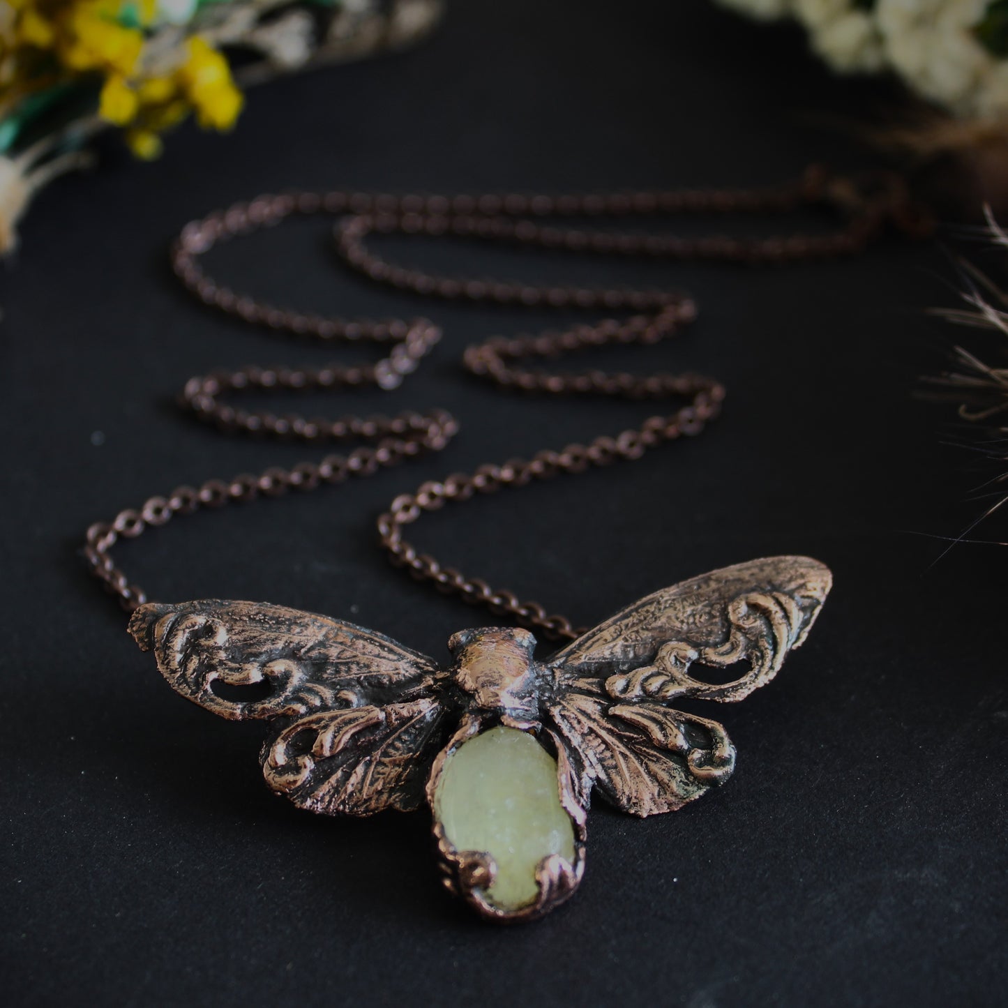 Prehnite Ornate Cicada