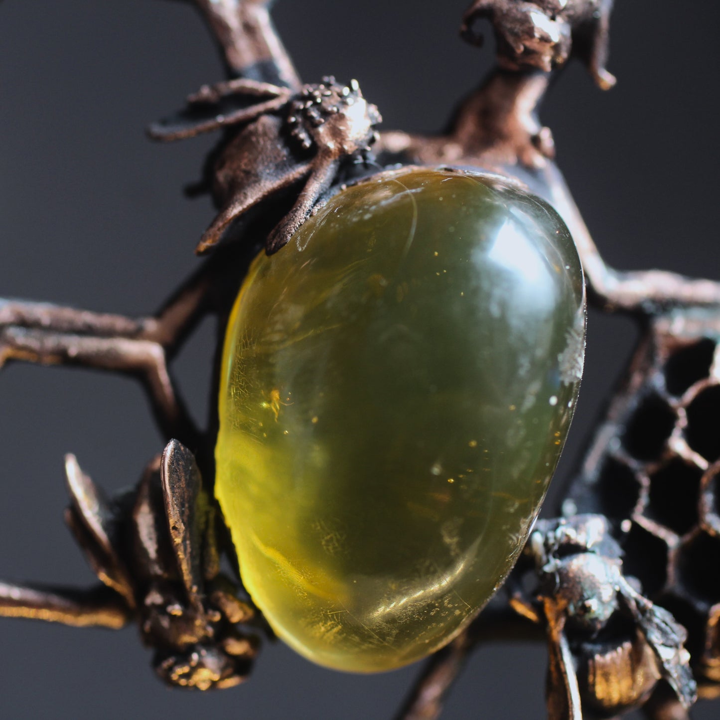 Amber Honeybee Necklace