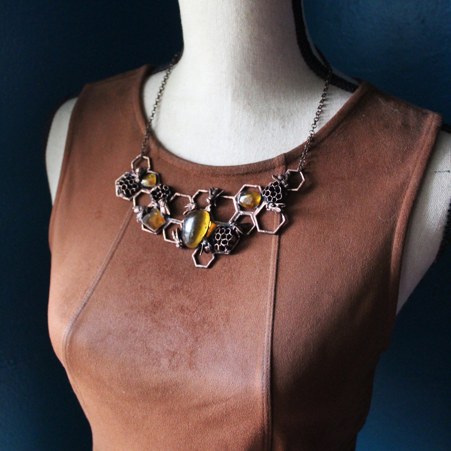 Amber Honeybee Necklace