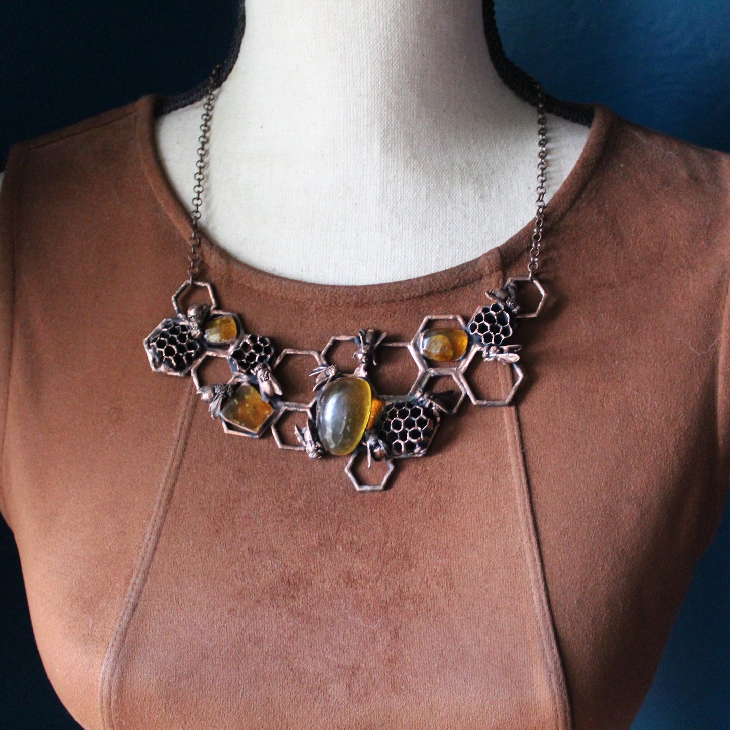 Amber Honeybee Necklace
