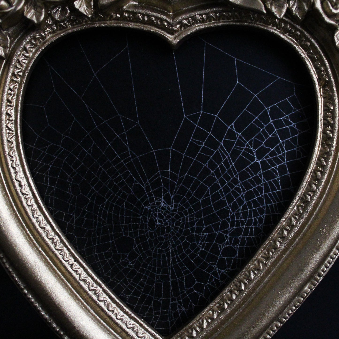 Framed Heart Spider Web