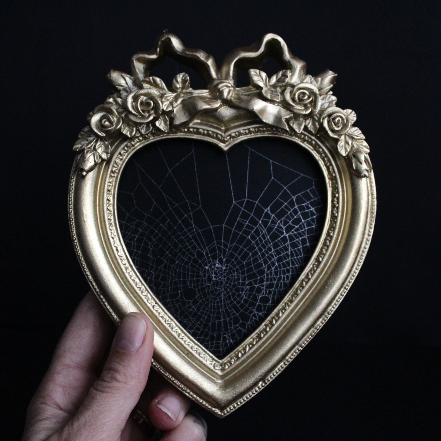 Framed Heart Spider Web