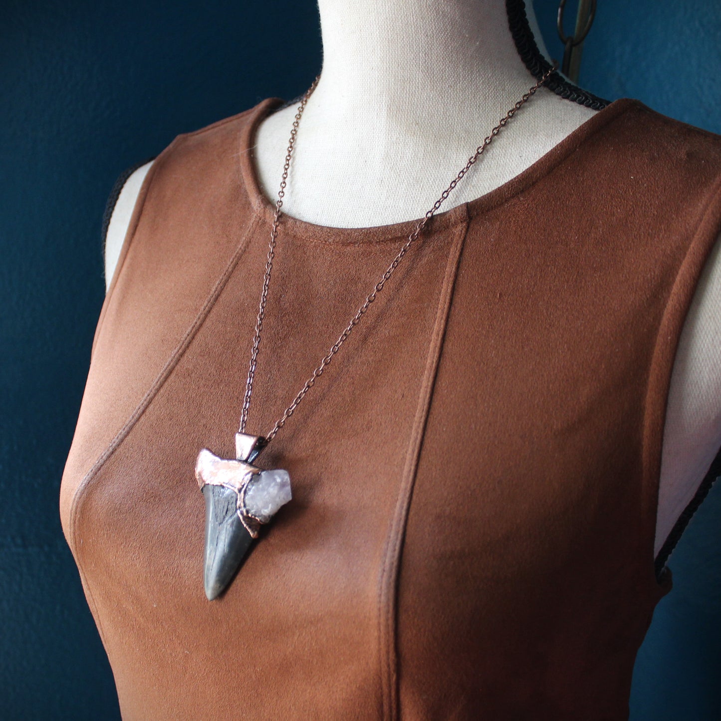 Fossilized Megalodon Tooth Necklace