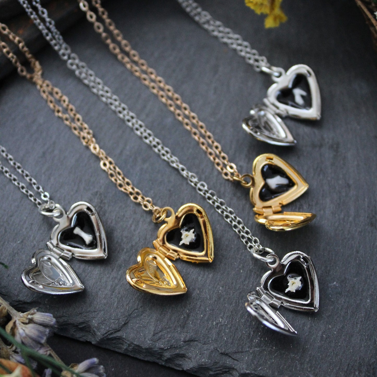 Tooth and Bone Mini Lockets