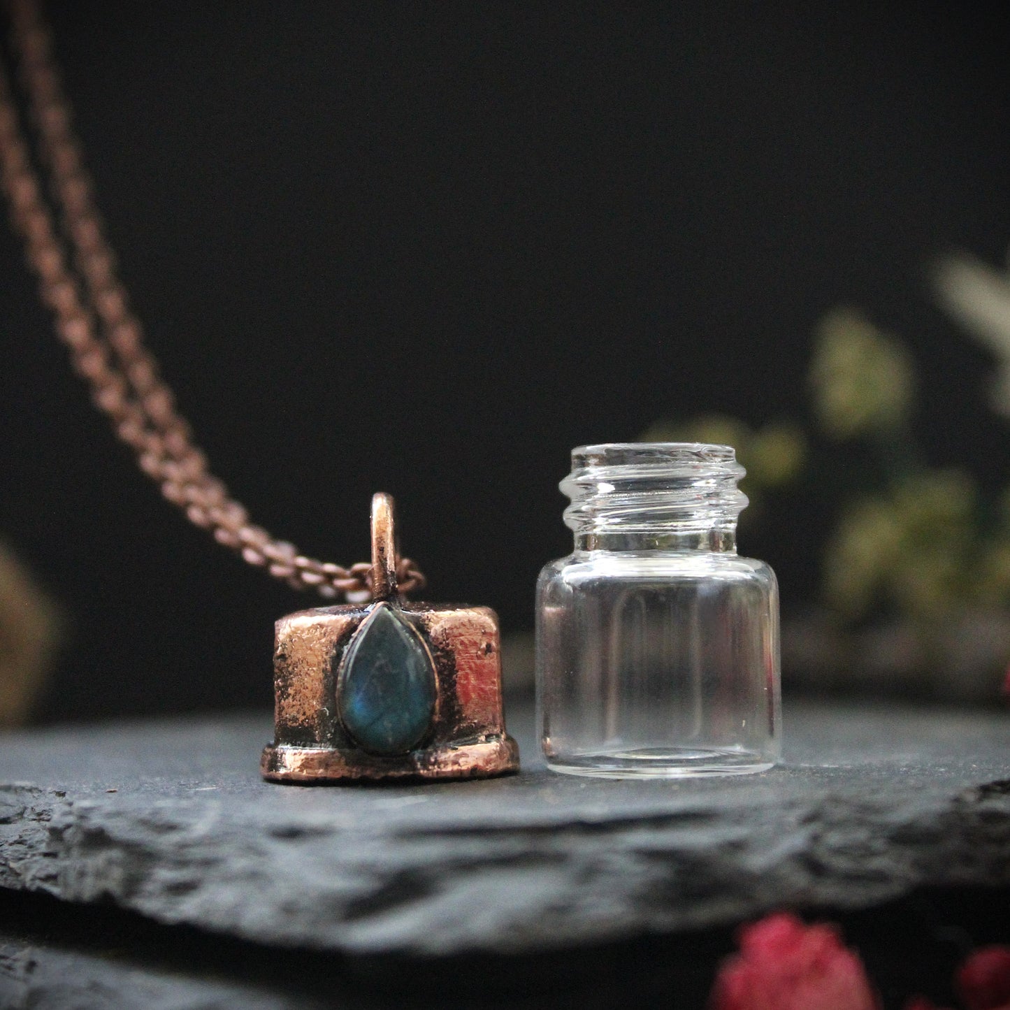 Labradorite Cremation Vial
