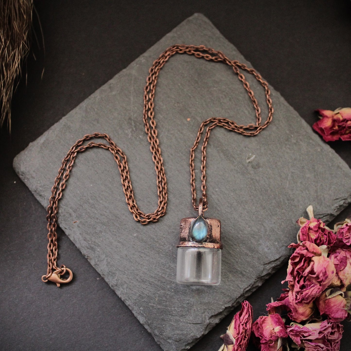 Labradorite Cremation Vial