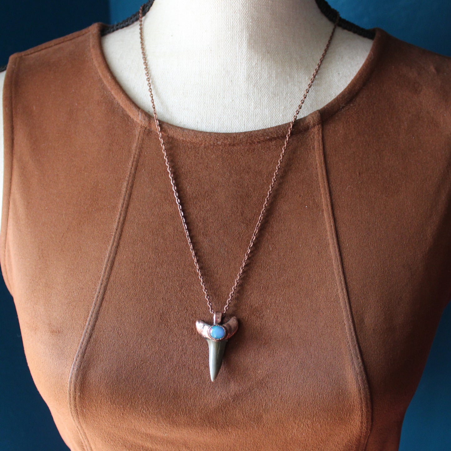 Opal Fossilized Shark Tooth