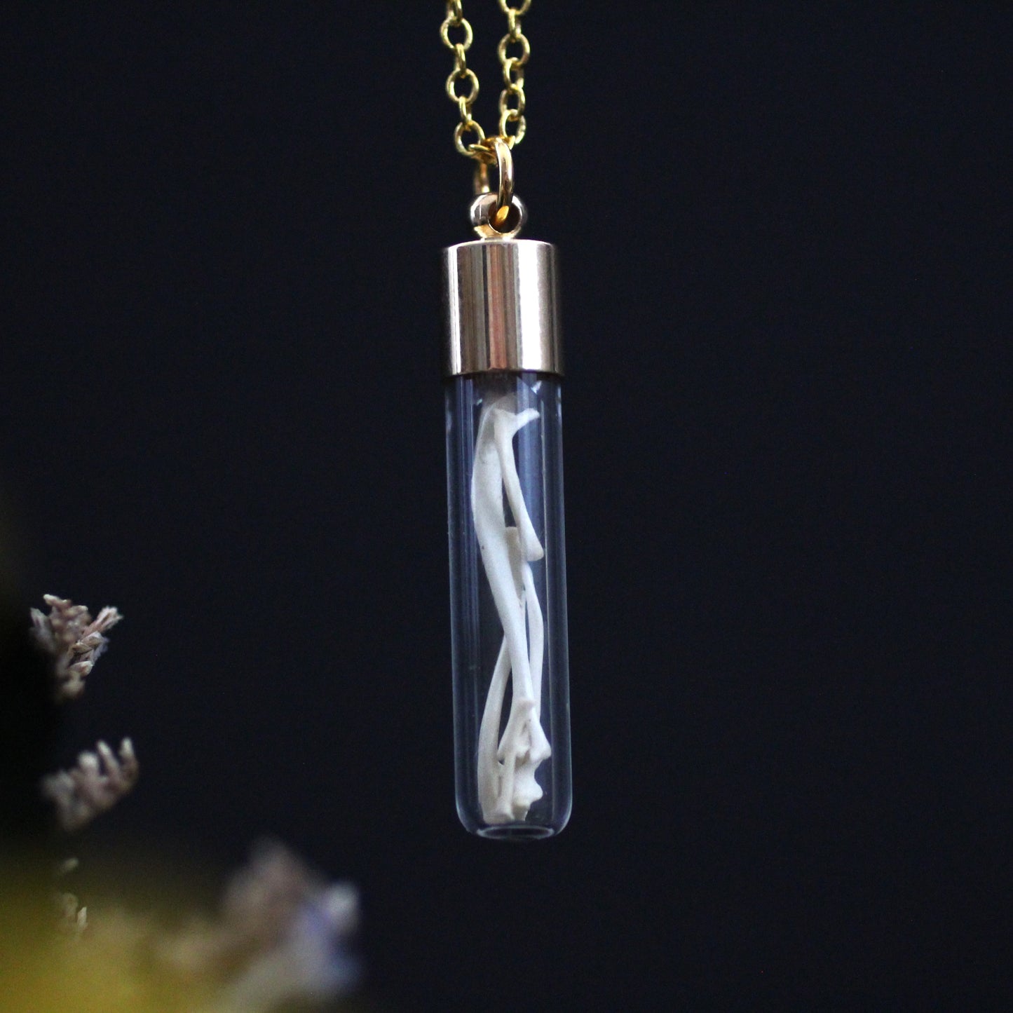 Mini Bone Vial Necklace