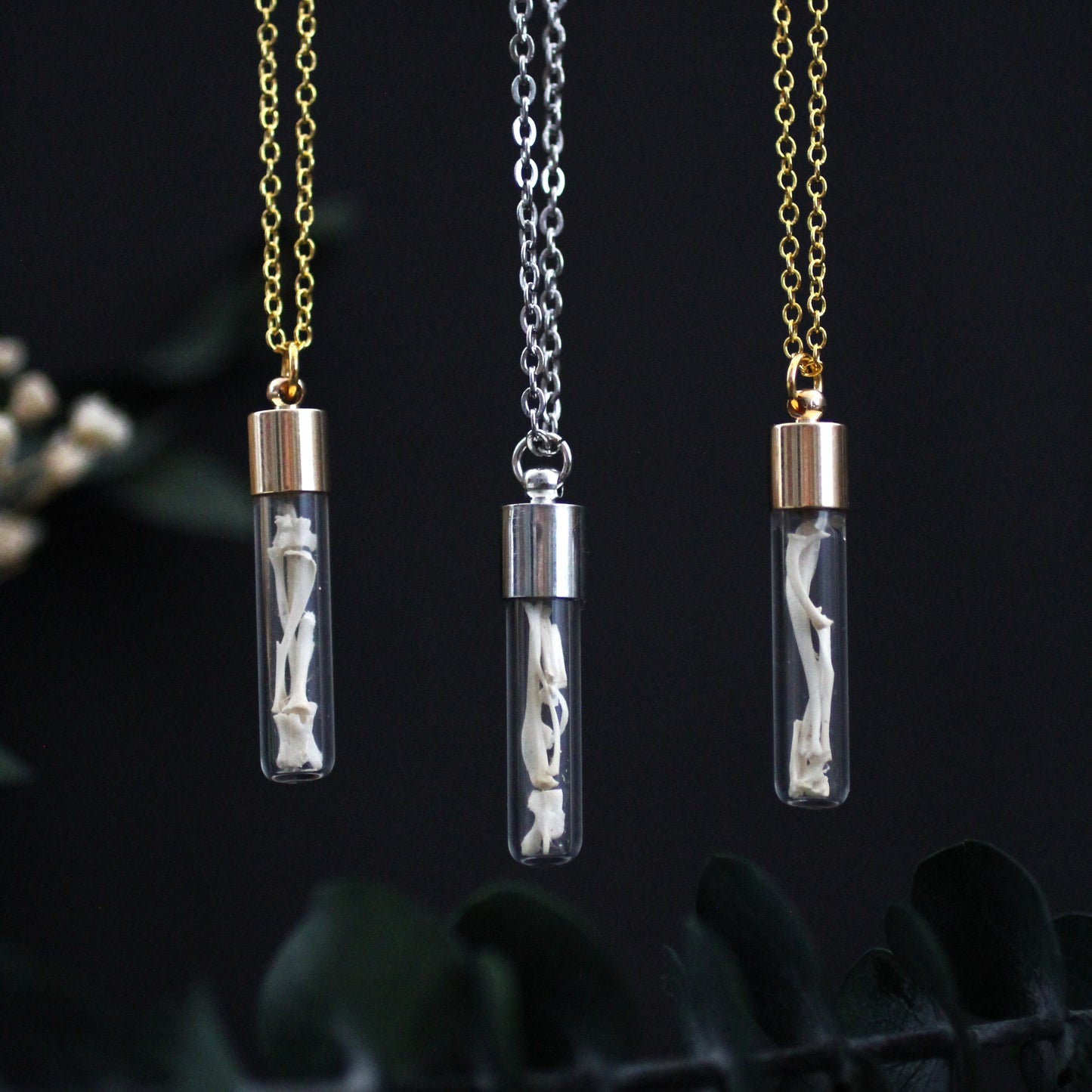 Mini Bone Vial Necklace
