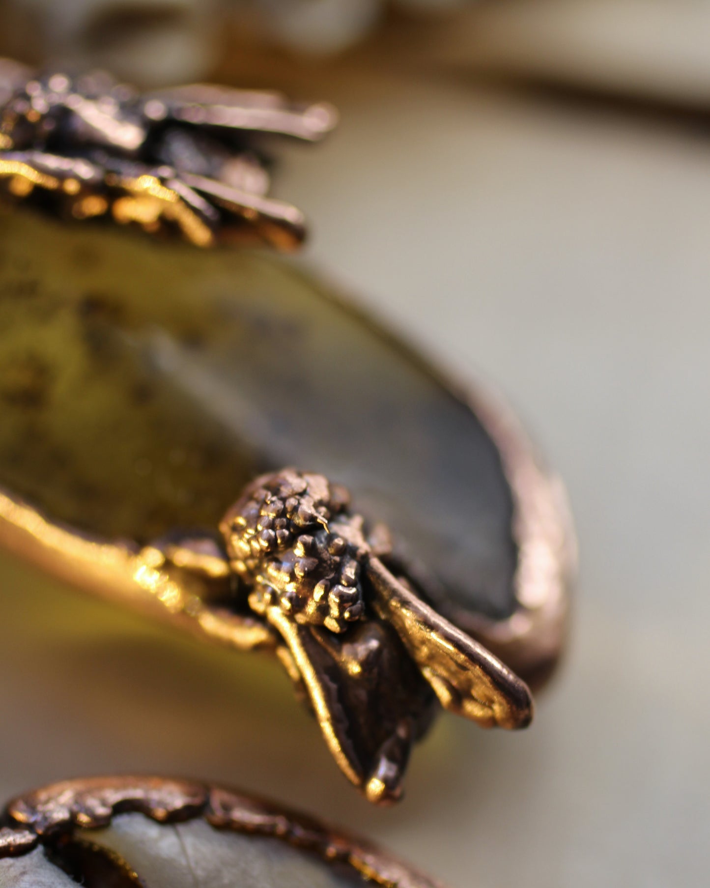 Two Honeybees and Amber