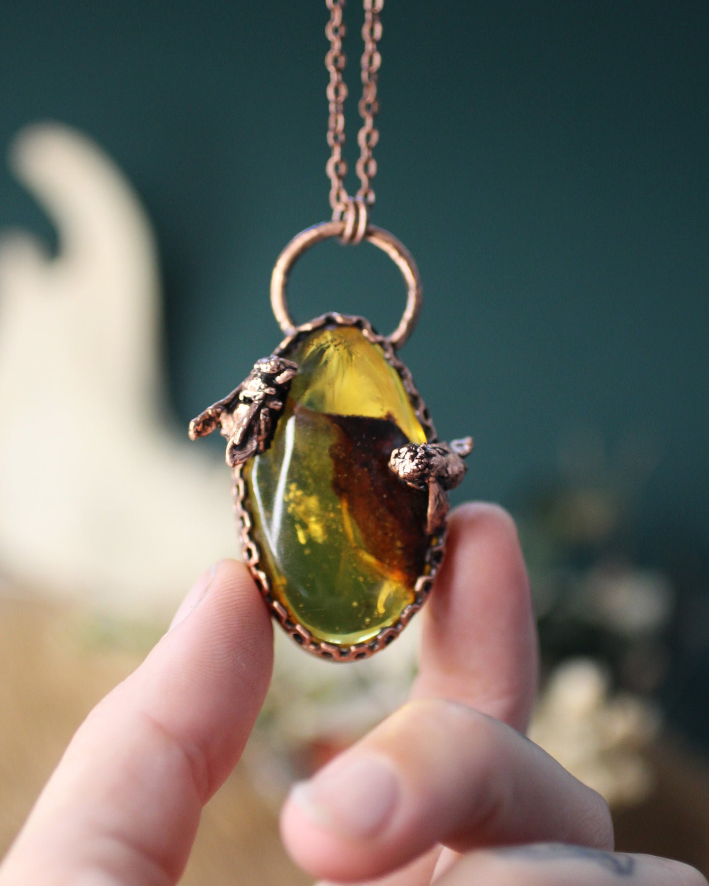 Amber Honeybee Necklace