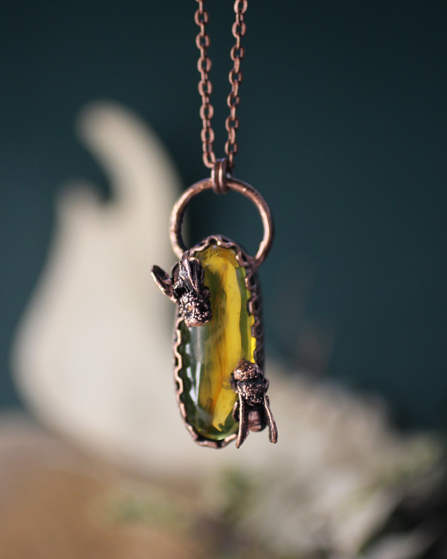 Amber Honeybee Necklace
