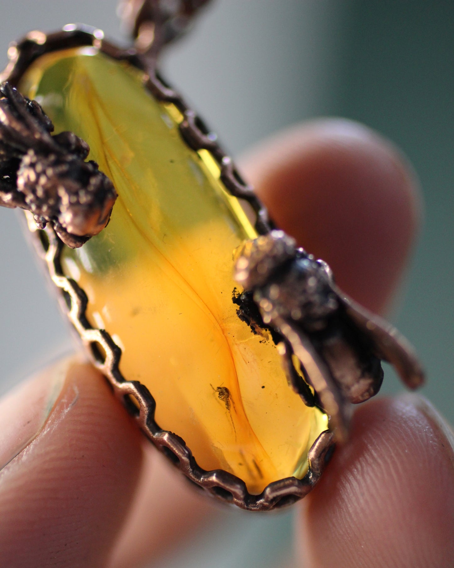Amber Honeybee Necklace