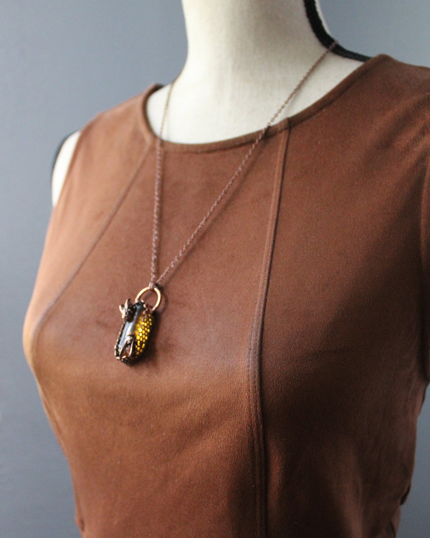 Amber Honeybee Necklace