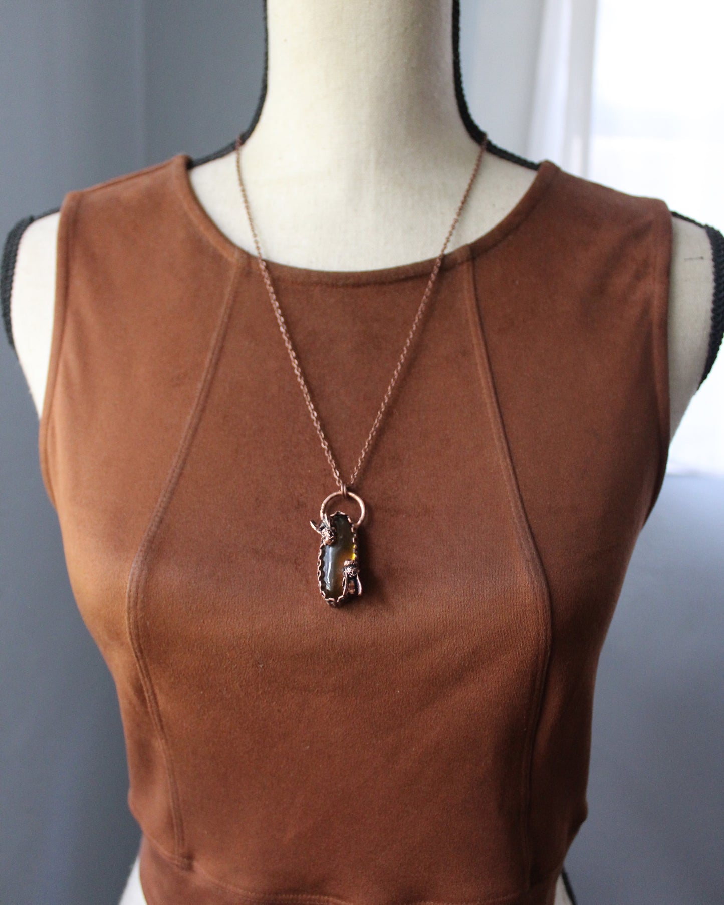 Amber Honeybee Necklace