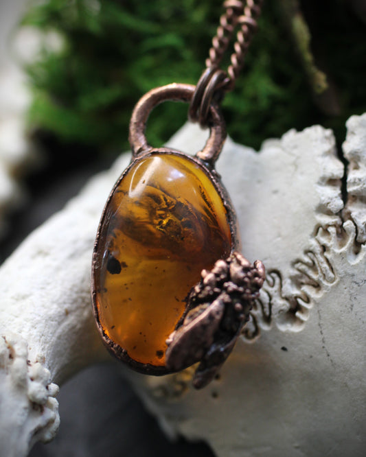 Little Amber Honeybee Necklace