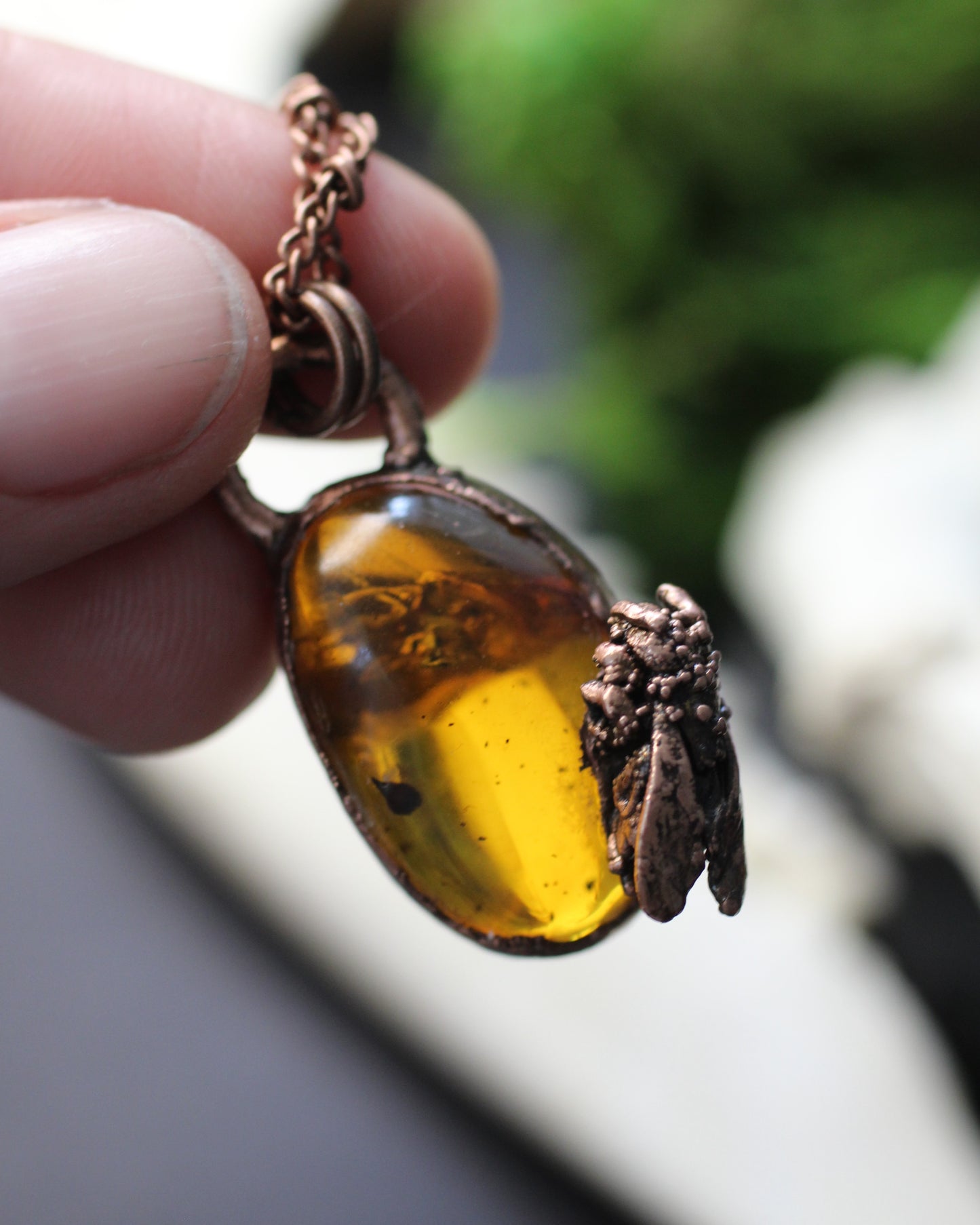 Little Amber Honeybee Necklace