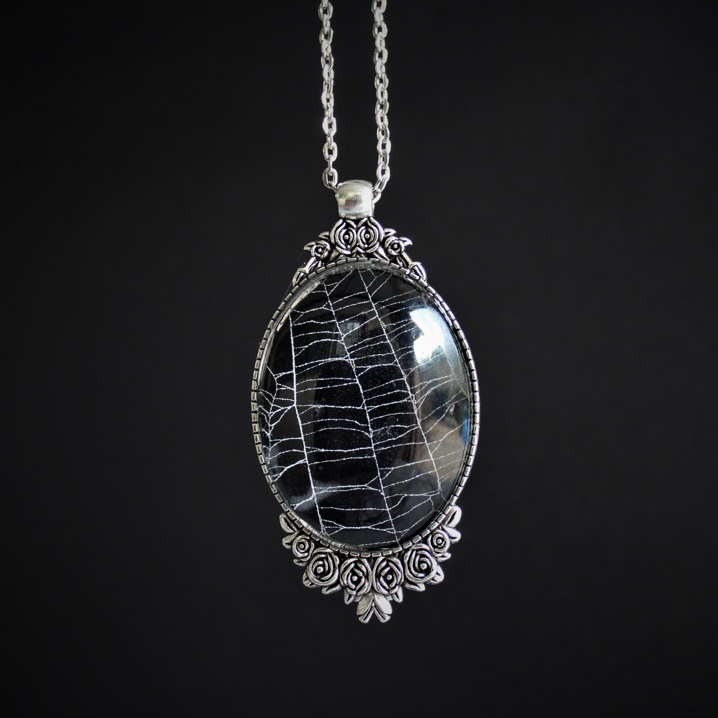 Preserved Spider Web Necklaces