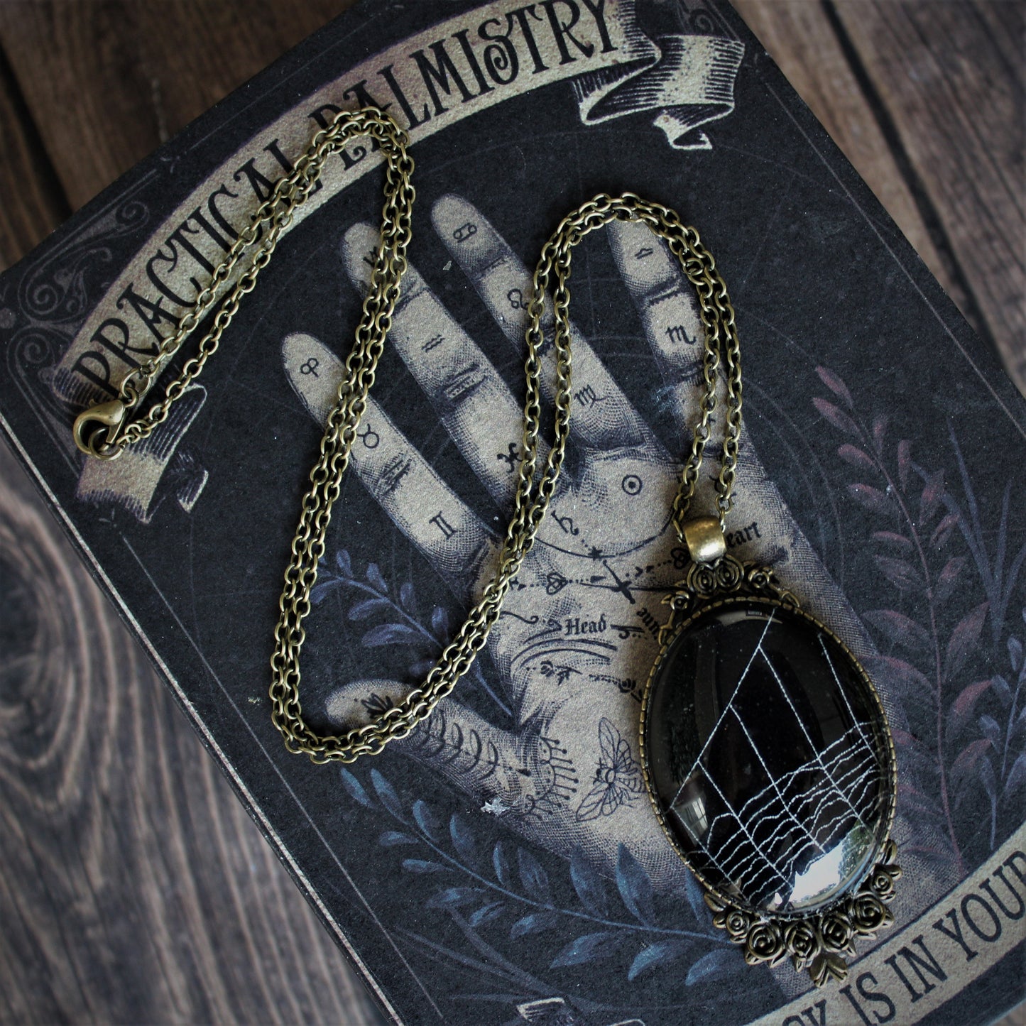 Preserved Spider Web Necklaces