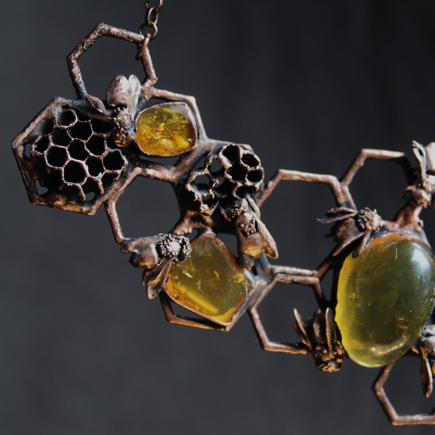 Amber Honeybee Necklace