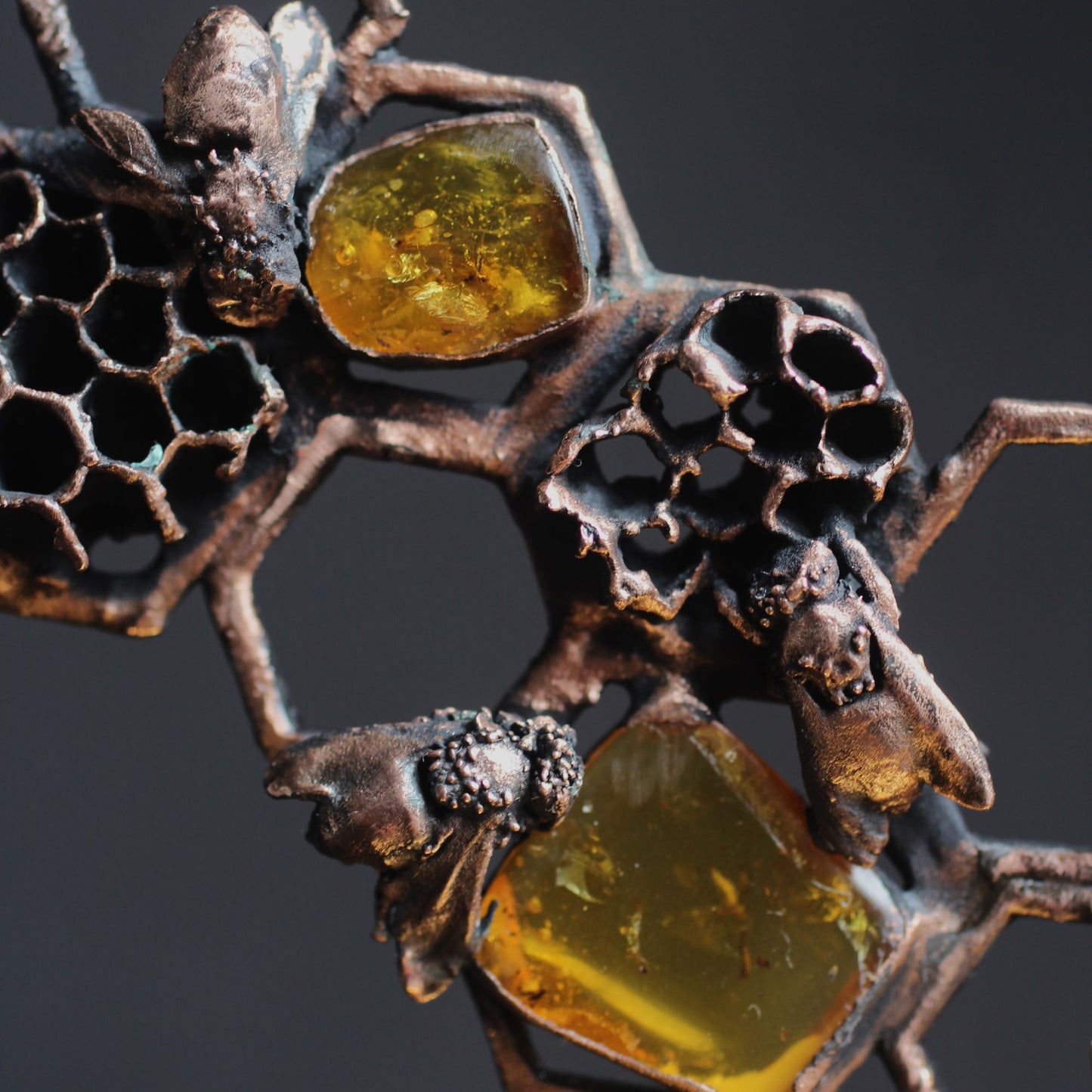 Amber Honeybee Necklace