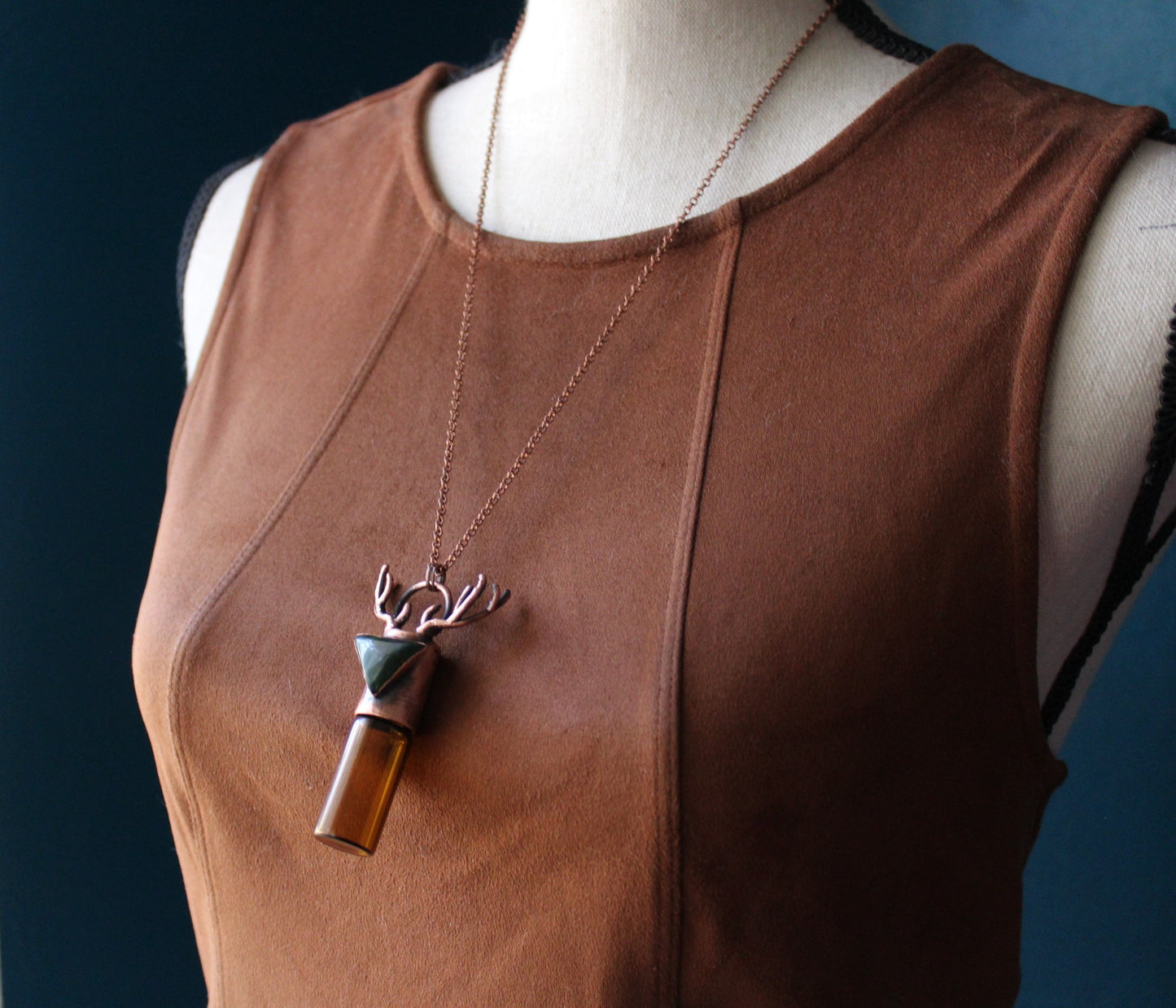 Moss Agate Antler Rollerball