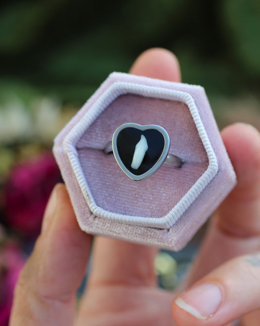 Heart Shaped Tooth and Bone Rings
