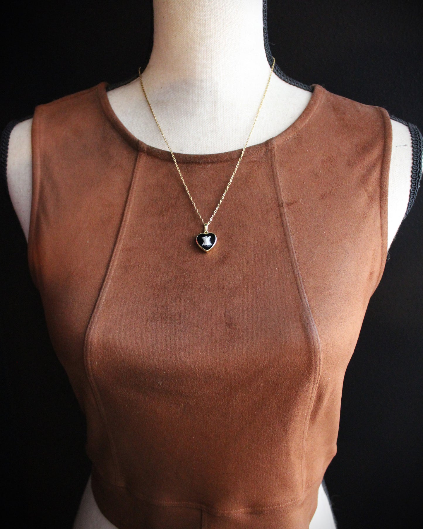 Tooth and Bone Heart Necklaces