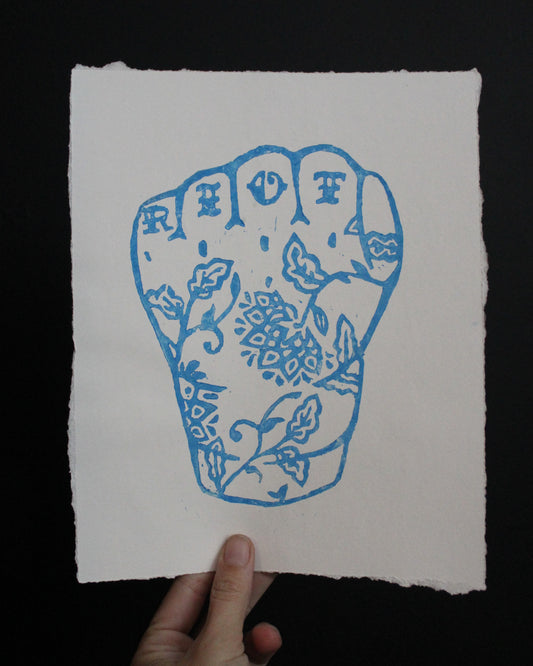 RIOT print to support victims of ICE