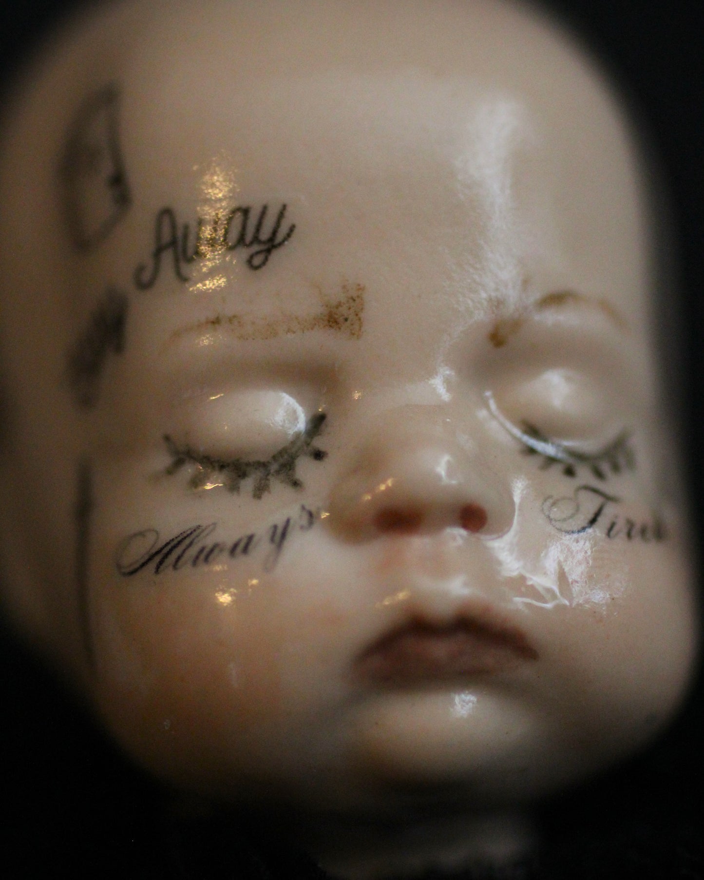 Always Tired Doll Head Sculpture