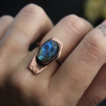 Load image into Gallery viewer, Labradorite Coffin Ring
