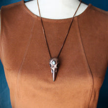 Load image into Gallery viewer, Opal Crow Skull Necklace
