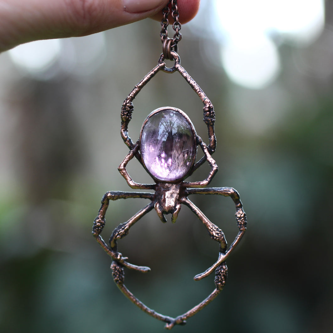 Amethyst Orb Weaver Necklace