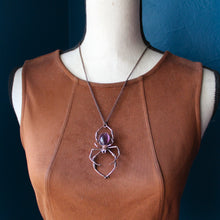 Load image into Gallery viewer, Amethyst Orb Weaver Necklace
