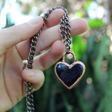 Load image into Gallery viewer, Blue Goldstone Heart Necklace
