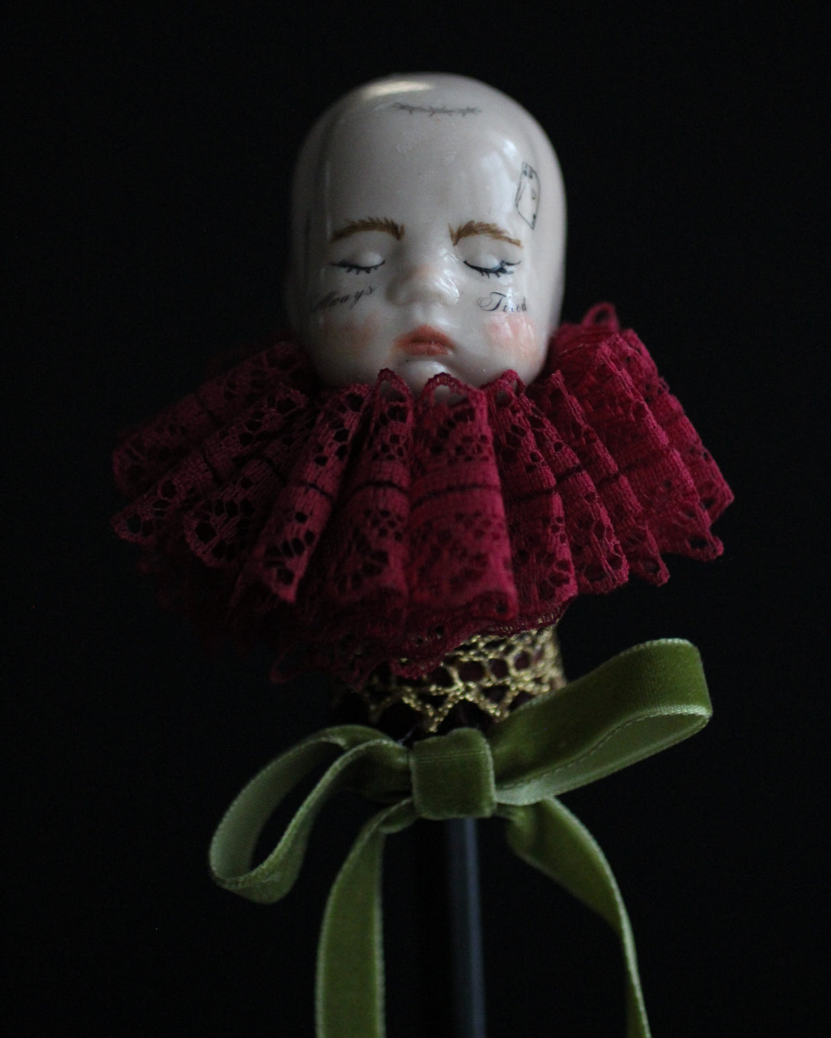 Always Tired Doll Head Sculpture