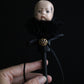 Black Candlestick Doll Head Sculpture