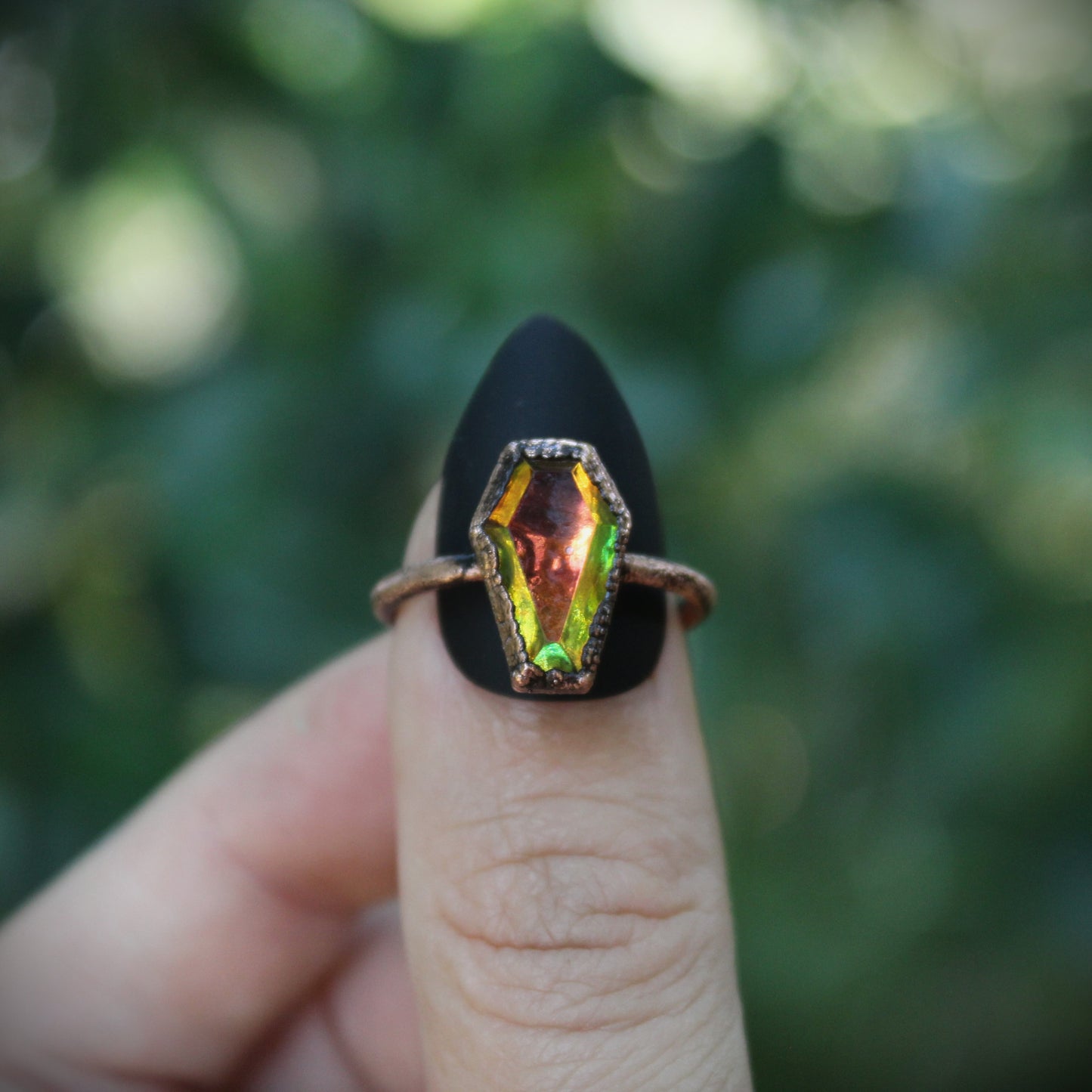 Iridescent Coffin Ring