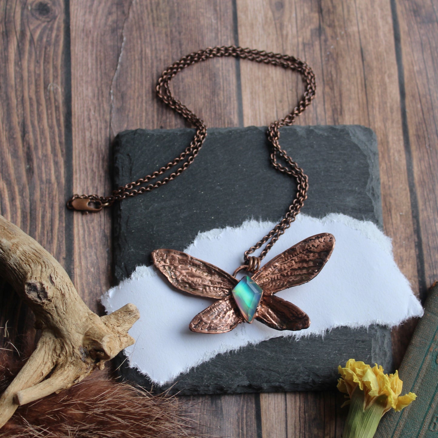 Aurora Cicada Wing Necklace