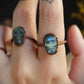 Labradorite Skull Ring