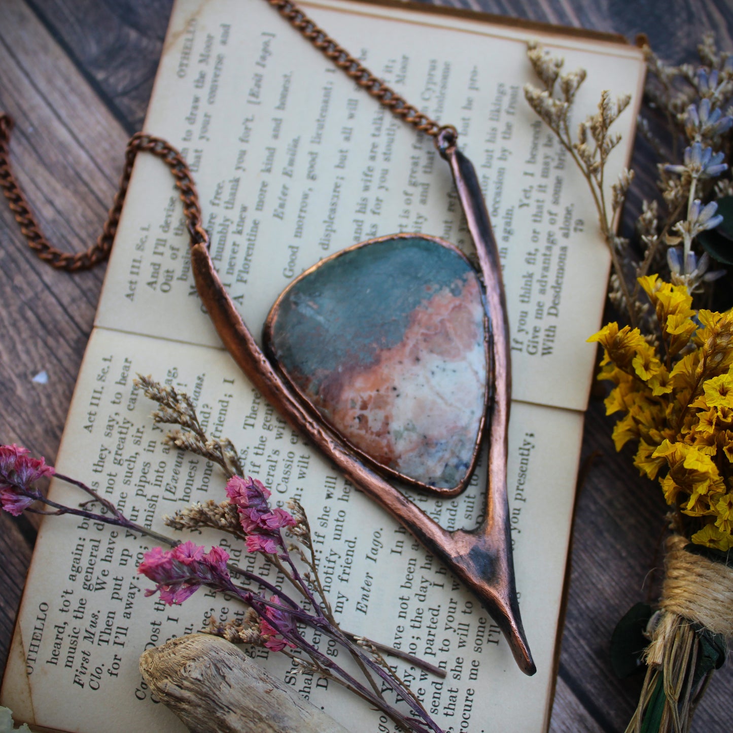 Wishbone Necklace - Polychrome Jasper