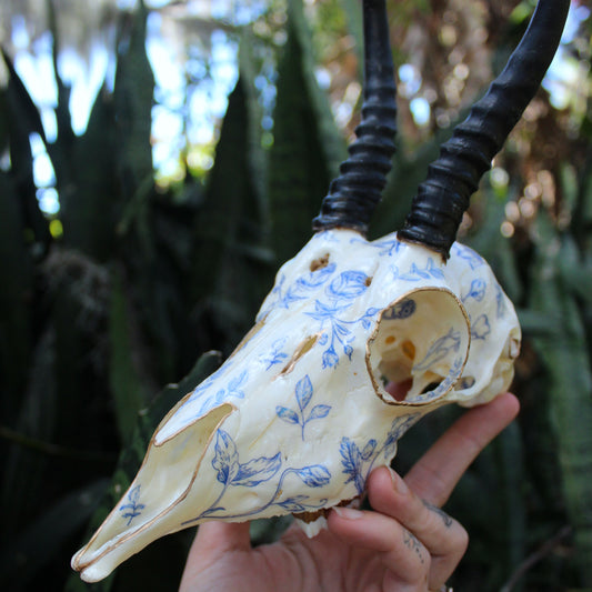 Blue Floral Springbok