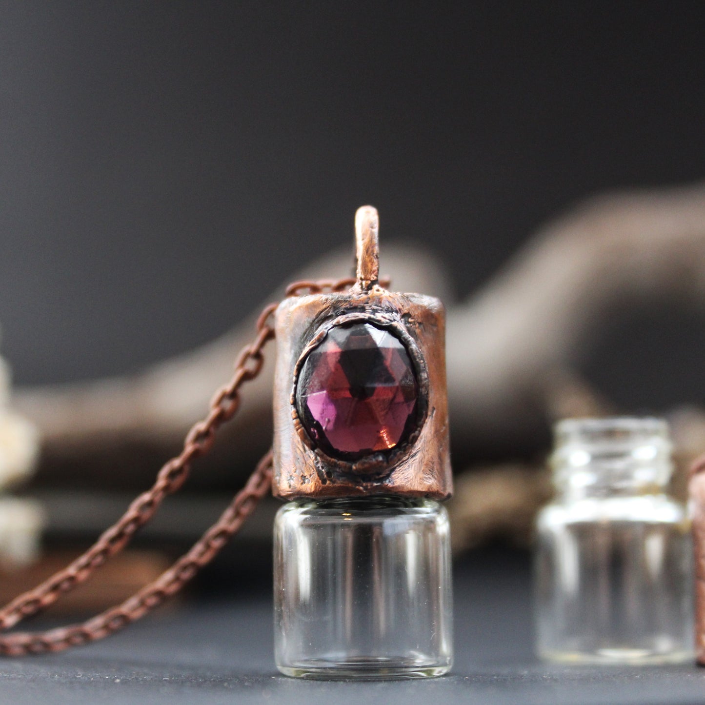 Amethyst Cremation Vial Necklace