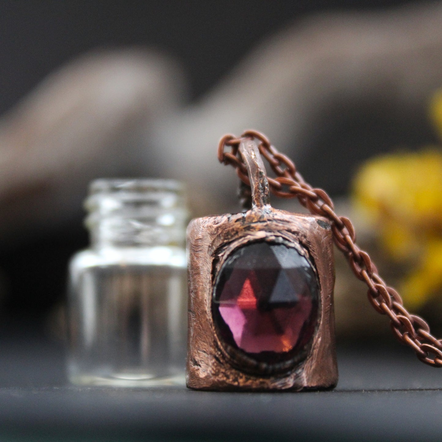 Amethyst Cremation Vial Necklace