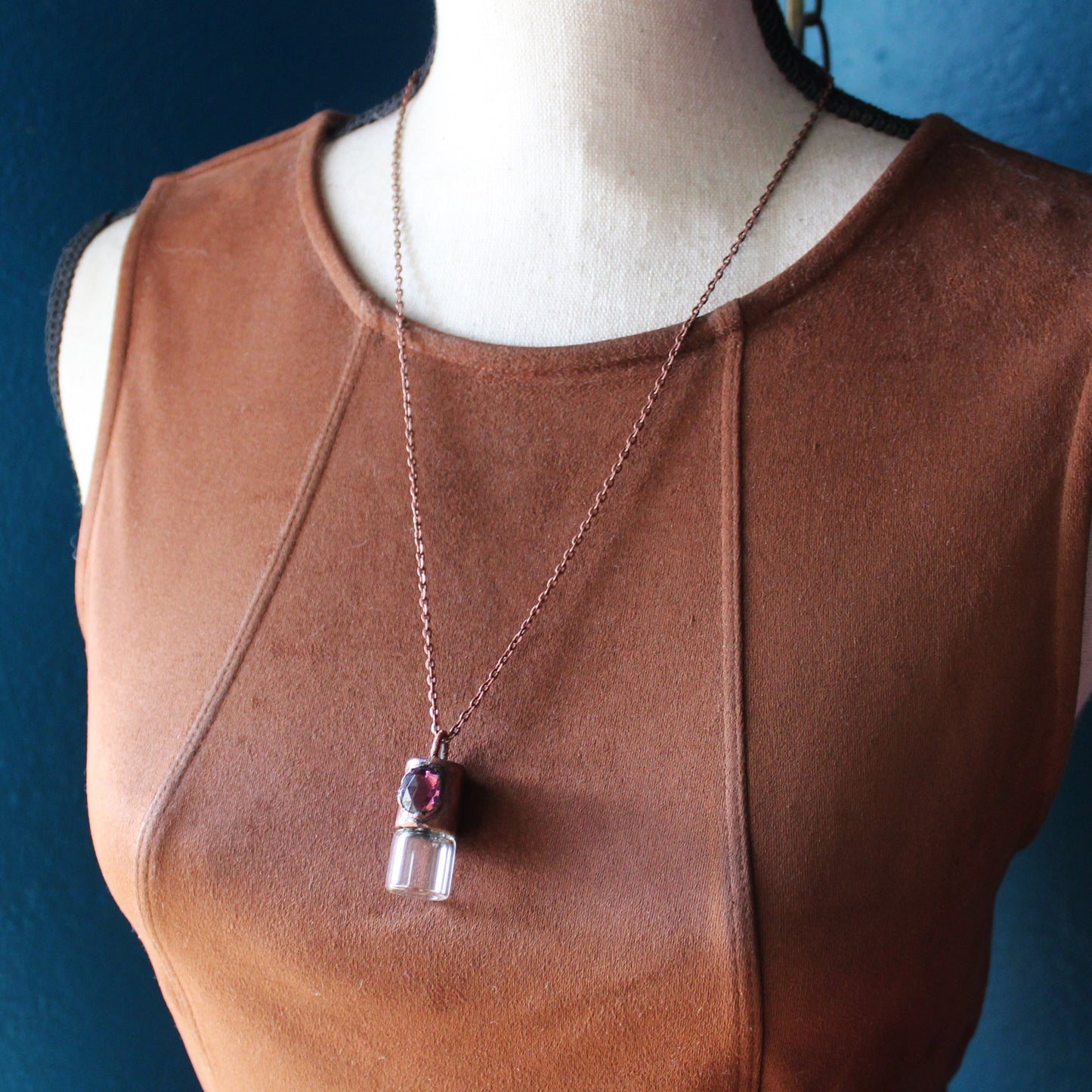 Amethyst Cremation Vial Necklace